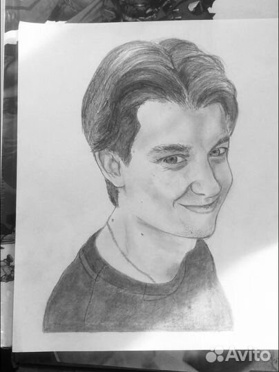 Портрет по фото карандашом