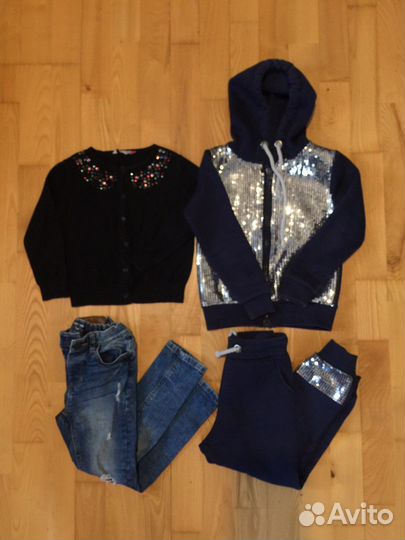 Вещи на девочку 104-110 см, 41 штука