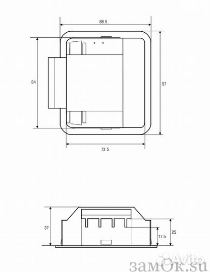 Пластиковый замок евроручка для пожарного шкафа