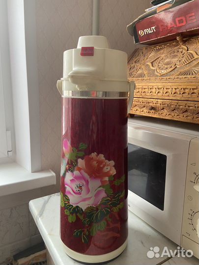 Термос с помпой,винтаж из СССР