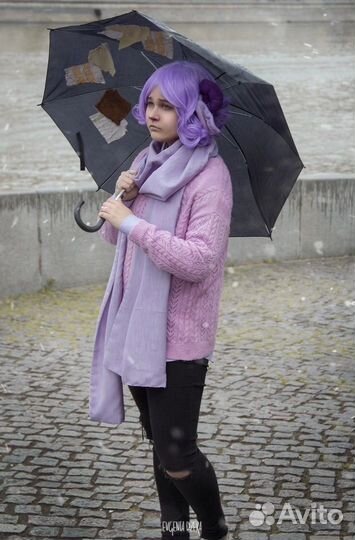 Парик фиолетовый