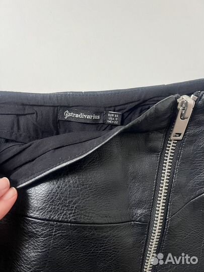 Юбка кожаная Stradivarius