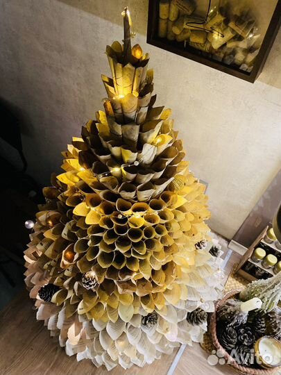 Дизайнерская новогодняя елка ручной работы