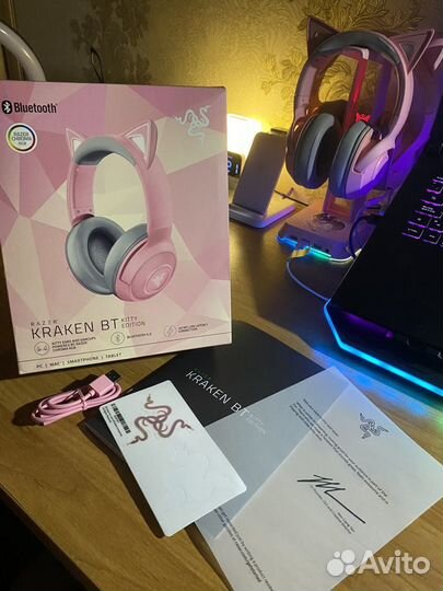 Наушники razer kraken bt kitty edition