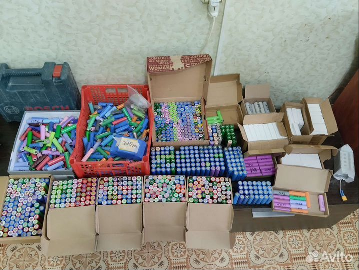 Аккумуляторные li-ion 18650, лента никилевая