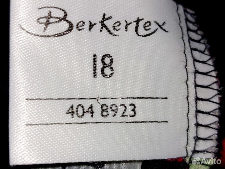 Юбка плиссе Berkertex чёрная с цветами р.18