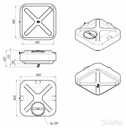 Бак для душа 250 л
