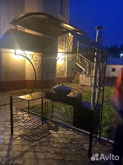 Мангал с печкой