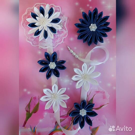 Лента в косу, ручная работа