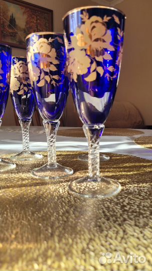 Фужеры бокалы богемия СССР