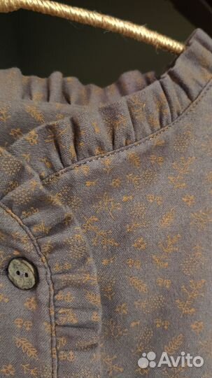 Платье свободного кроя из теплого хдопка