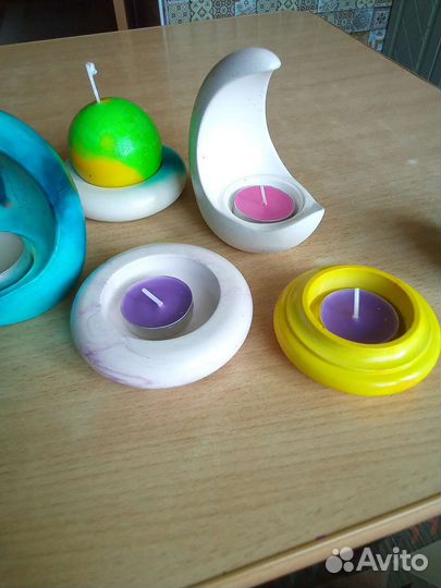 Гипсовые подсвечники для свечей