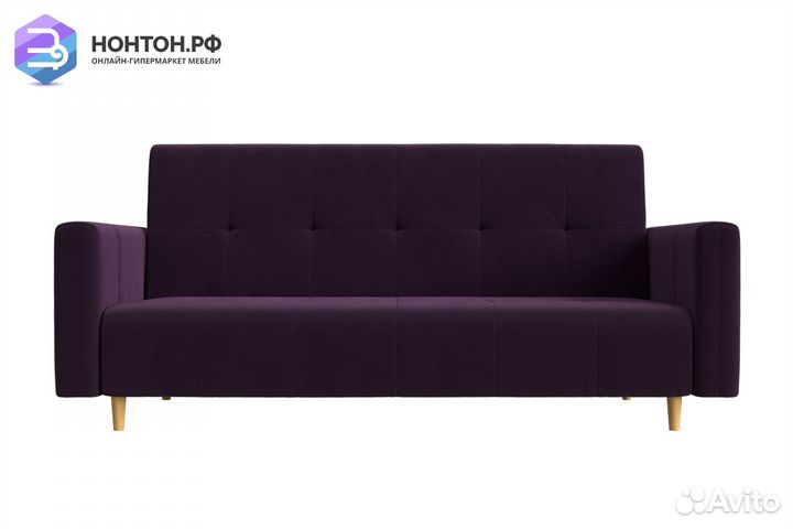 Диван книжка Вест велюр фиолетовый