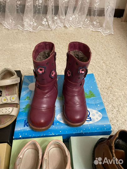 Детская кожаная обувь пакетом