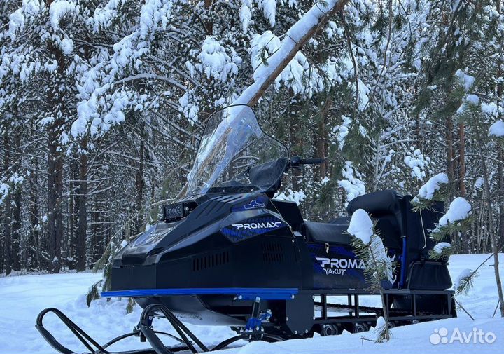 Снегоход promax yakut long 500 4T 20 черный/синий