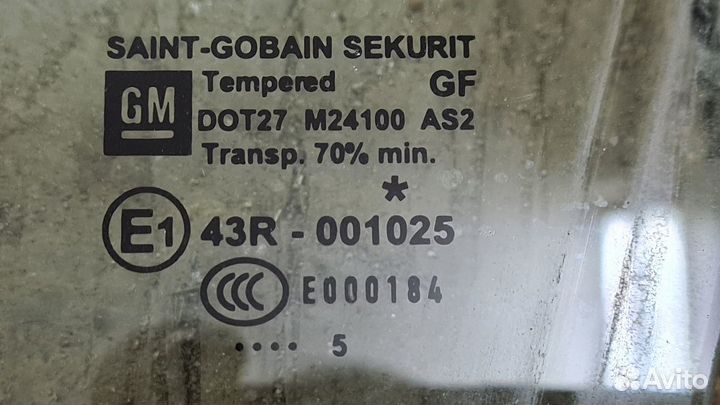 Стекло передней левой двери Опель Вектра С