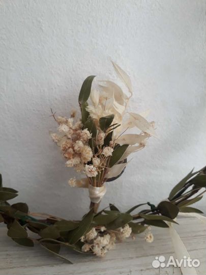 Венок на голову из сухоцветов