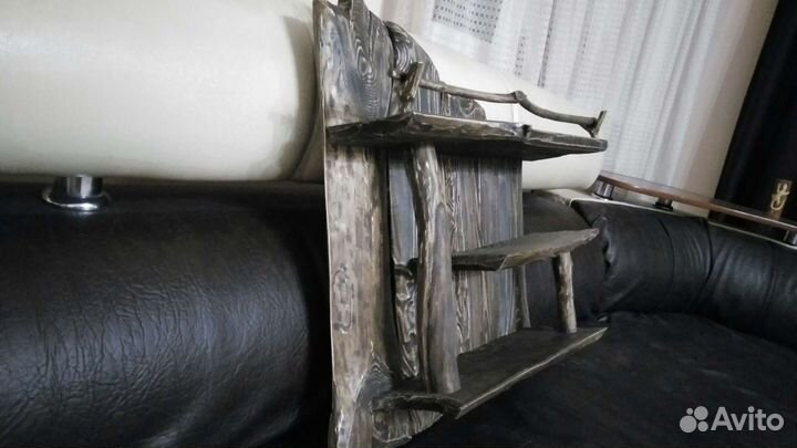 Полка настенная, массив дерева, под старину