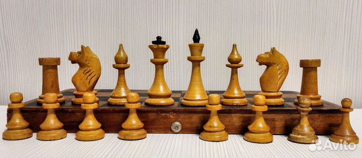 Шахматы СССР Деревянные Антикварные 1950-е Доска