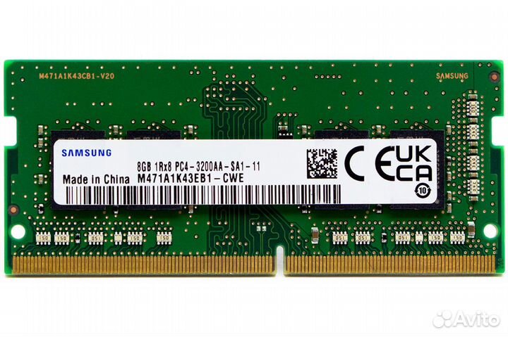 Новый sodimm DDR4 8GB 3200мгц Samsung DR246