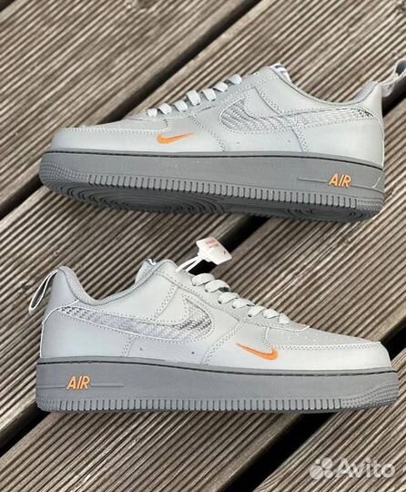 Nike air force 1 серые 2 разм. 44