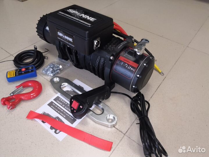 Лебедка электрическая 12V spider 12000lbs кевлар