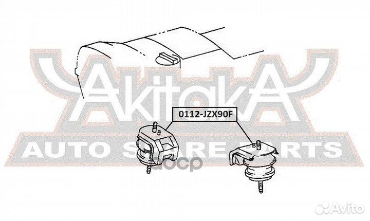 0112-JZX90F asva подушка двигателя передняя 011