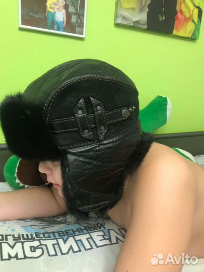 Зимняя натуральная шапка