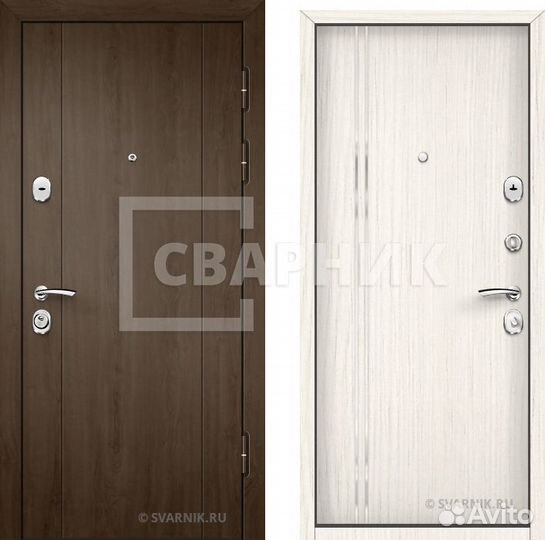 Трехстворчатая входная дверь на заказ. Установка