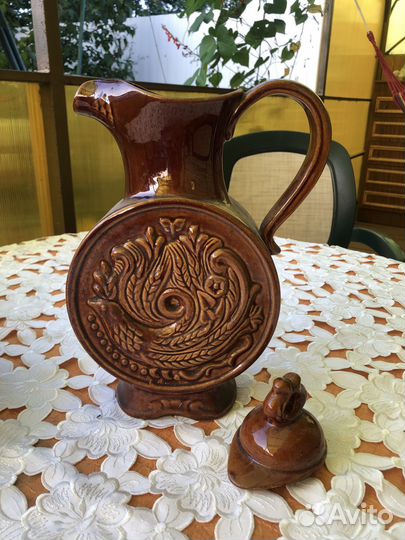 Кувшин керамический с крышкой