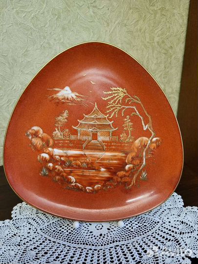 Уникальная винтажная немецкая тарелка