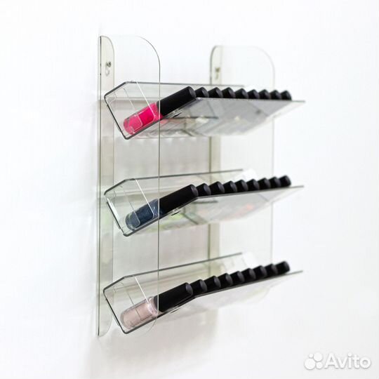 Полка для гель лаков на стену наклонная 308х280х97