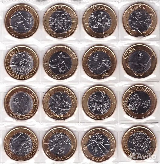 Бразилия. Набор Олимпиада в рио 1 реал 2014-16 гг