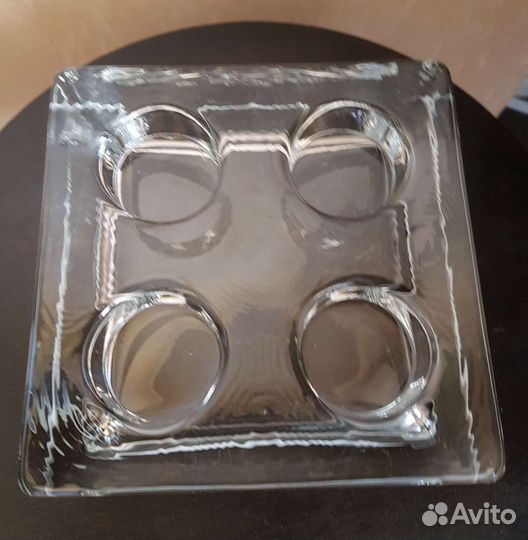 Подсвечник стекло на 4 чайные свечи