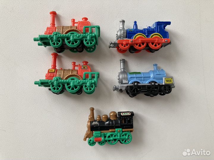 Поезда киндер 5 шт 90-е