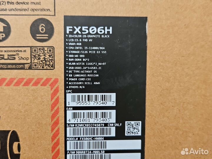 Asus Tuf Gaming F15 i5/16/512/3050 новый