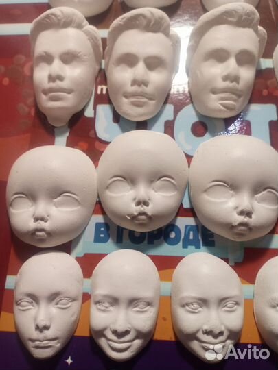 Личики для ватных игрушек