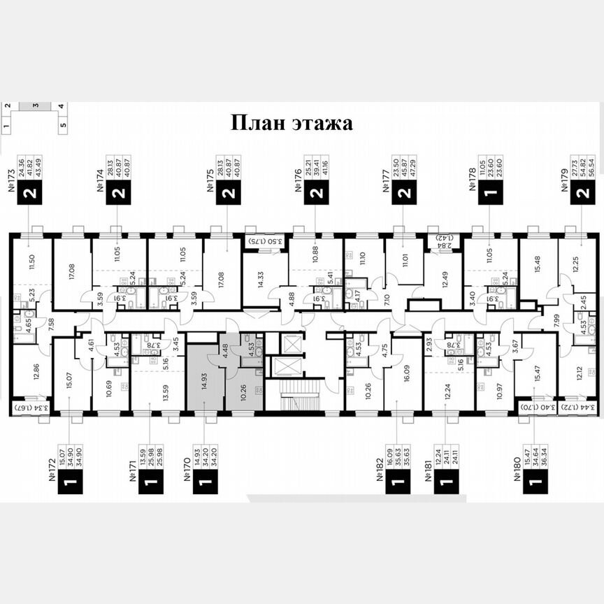 1-к. квартира, 34,2 м², 3/16 эт.