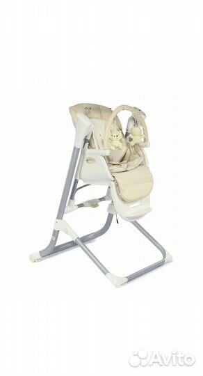 Стульчик для кормления babyton 2 в 1 с качелями