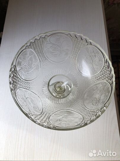 Большая ваза для фруктов. Старинная