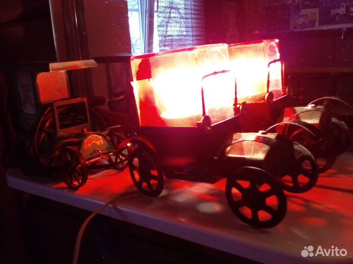 Светильник машинка СССР. Ретро. Паровоз