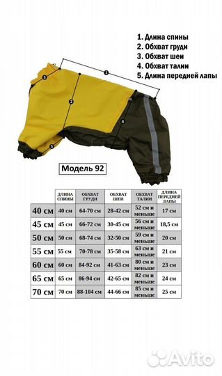 Комбинезон Дождевик для собак(кобель)