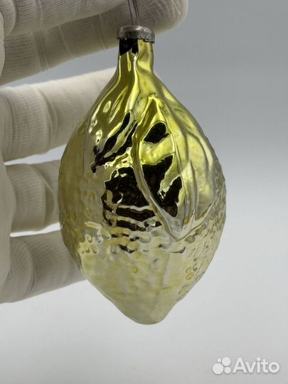 Елочные игрушки СССР лимон (789)