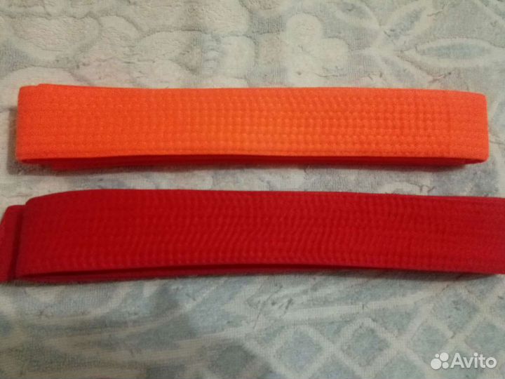 Пояс красный,пояс оранжевый