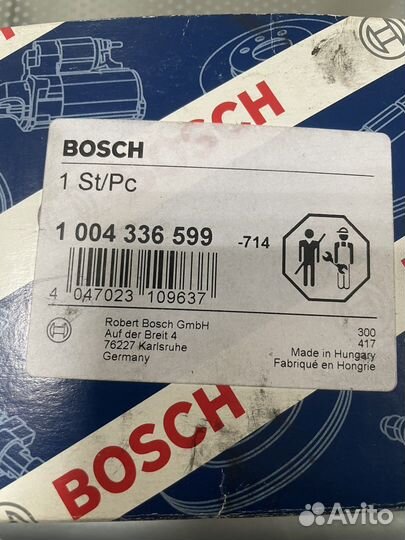 1004336599 Щеточный узел стартера