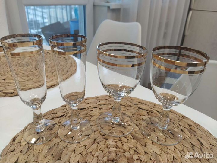 Фужеры из чешского стекла СССР