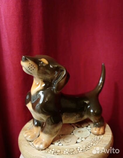 Статуэтка такса фарфор лфз