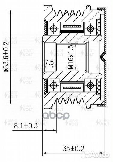 Шкив генератора SGP2106 startvolt