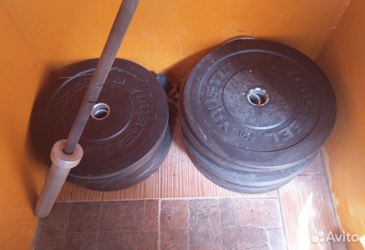 Блины для штанги(yousteel Бампированные диски)