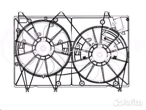 Вентилятор охлаждения радиатора Toyota Highlander